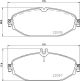 BREMBO Bremsbelagsatz, Scheibenbremse P 50 124