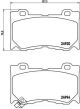 BREMBO Bremsbelagsatz, Scheibenbremse P 56 089