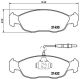 BREMBO Bremsbelagsatz, Scheibenbremse P 61 054