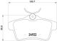 BREMBO Bremsbelagsatz, Scheibenbremse P 61 114