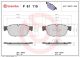 BREMBO Bremsbelagsatz, Scheibenbremse P 61 115X