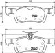 BREMBO Bremsbelagsatz, Scheibenbremse P 61 121