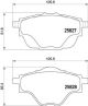 BREMBO Bremsbelagsatz, Scheibenbremse P 61 124