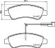 BREMBO Bremsbelagsatz, Scheibenbremse P 61 125