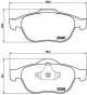BREMBO Bremsbelagsatz, Scheibenbremse P 68 032