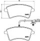 BREMBO Bremsbelagsatz, Scheibenbremse P 68 058