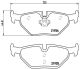 BREMBO Bremsbelagsatz, Scheibenbremse P 71 006