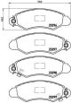 BREMBO Bremsbelagsatz, Scheibenbremse P 78 012