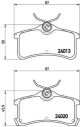 BREMBO Bremsbelagsatz, Scheibenbremse P 83 084