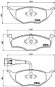 BREMBO Bremsbelagsatz, Scheibenbremse P 85 063