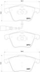 BREMBO Bremsbelagsatz, Scheibenbremse P 85 129X