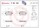 BREMBO Bremsbelagsatz, Scheibenbremse P 85 150X