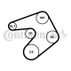 CONTINENTAL CTAM Keilrippenriemensatz 6PK1205K1