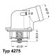 BorgWarner (Wahler) Thermostat, Kühlmittel 4275.87D