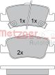 METZGER Bremsbelagsatz, Scheibenbremse 1170334