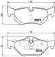 BREMBO Bremsbelagsatz, Scheibenbremse P 06 038X