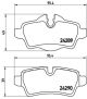 BREMBO Bremsbelagsatz, Scheibenbremse P 06 052