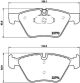 BREMBO Bremsbelagsatz, Scheibenbremse P 06 057X