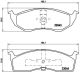 BREMBO Bremsbelagsatz, Scheibenbremse P 11 008
