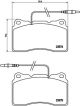 BREMBO Bremsbelagsatz, Scheibenbremse P 23 082