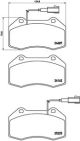 BREMBO Bremsbelagsatz, Scheibenbremse P 23 139