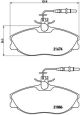 BREMBO Bremsbelagsatz, Scheibenbremse P 61 057