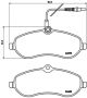 BREMBO Bremsbelagsatz, Scheibenbremse P 61 096