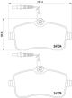 BREMBO Bremsbelagsatz, Scheibenbremse P 61 109