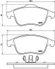 BREMBO Bremsbelagsatz, Scheibenbremse P 68 045