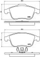 BREMBO Bremsbelagsatz, Scheibenbremse P 68 047