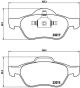 BREMBO Bremsbelagsatz, Scheibenbremse P 68 048X