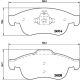 BREMBO Bremsbelagsatz, Scheibenbremse P 68 050X