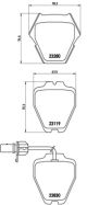 BREMBO Bremsbelagsatz, Scheibenbremse P 85 067