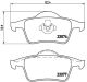 BREMBO Bremsbelagsatz, Scheibenbremse P 86 014