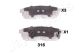 JAPANPARTS Bremsbelagsatz, Scheibenbremse PP-316AF