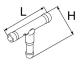 Webasto Brennstoffentnehmer 12 x 5 x 12, L = 50, H = 36,5