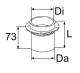 Webasto Ansaug- und Austrittsrohr Di = 81/Da = 80, L = 100 Abgassystem
