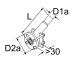 Webasto Bordwanddurchführung D1a = 38 / D2a = 95, L = 125 Abgassystem