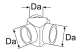 Webasto Y-Stück Heizluftsystem Da = 80, sw