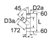 Webasto Abzweigung Heizluftsystem D1a = 100/D2a = 100/D3a = 80, L = 320