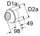 Webasto Ausströmer, drehbar Heizluftsystem D1a = 80/D2a = 120