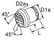 Webasto Ausströmer (Einsatzlamelle), drehbar Heizluftsystem D80 45 Grad