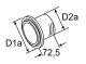 Webasto Heizluftsystem Wandstutzen D1a = 110, D2a = 80