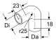 Webasto Formschlauch Heizwassersystem Di = 18/Da = 25