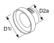 Webasto Reduzierstück Heizluftsystem Btl. D1i = 90, D2a = 60, sw