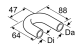 Webasto Formschlauch Heizwassersystem 180°, Di = 20/Da = 27