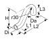 Webasto Formschlauch Heizwassersystem Di = 18, Da = 25, r = 30, L1 = 140