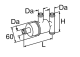 Webasto Thermostat Heizwassersystem Da = 18, H = 70, L = 108