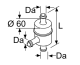 Webasto Thermostat Heizwassersystem Da = 20, L = 112