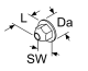 Webasto Kunststoffmutter Montageteile Da = 16, L = 10, SW = 10